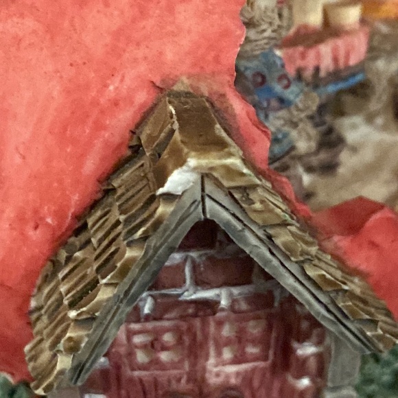 1994 Youngs Mouse Mice Red Apple House Chimney Picket Fence Purple Yellow Flower - Picture 13 of 13